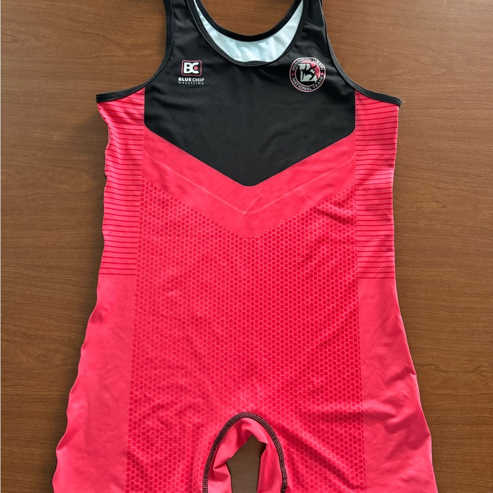 Black and Red Wrestling Singlet